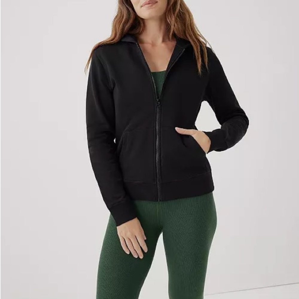 Pact Cloud Brushed Fleece Zip Hoodie Black size M